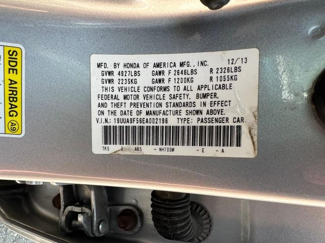 19UUA9F56EA002196 - 2014 ACURA TL TECH SILVER photo 10