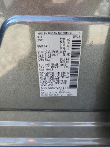 5N1DL0MM7LC522158 - 2020 INFINITI QX60 LUXE GRAY photo 14