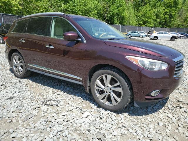 5N1AL0MN6DC328721 - 2013 INFINITI JX35 BURGUNDY photo 4