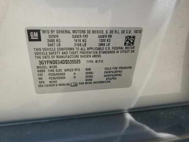 3GYFNDE34DS535525 - 2013 CADILLAC SRX PERFORMANCE COLLECTION Күміс фото 13