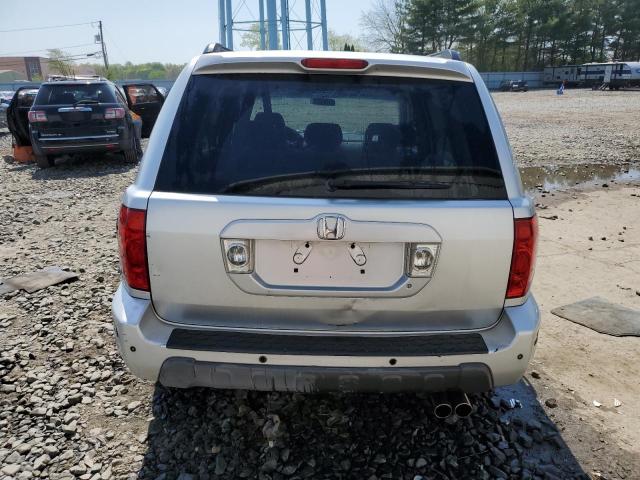 5FNYF18405B004329 - 2005 HONDA PILOT EX SILVER photo 6