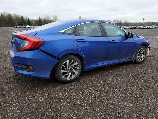 2HGFC2F72KH020767 - 2019 HONDA CIVIC EX BLUE photo 3