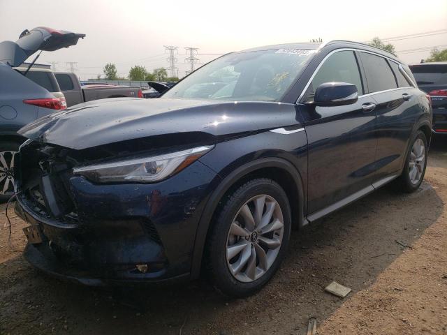 3PCAJ5BA6MF114189 - 2021 INFINITI QX50 LUXE BLUE photo 1