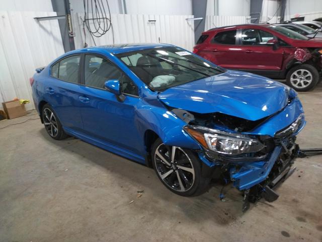 4S3GKAM62P3606034 - 2023 SUBARU IMPREZA SPORT BLUE photo 4