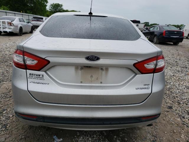 3FA6P0LU5FR266844 - 2015 FORD FUSION SE HYBRID SILVER photo 6