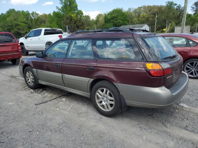 4S3BH675117669179 - 2001 SUBARU LEGACY OUTBACK AWP 勃艮第红 照片 2