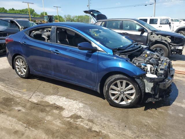 5NPDH4AE8FH631148 - 2015 HYUNDAI ELANTRA SE BLUE photo 4