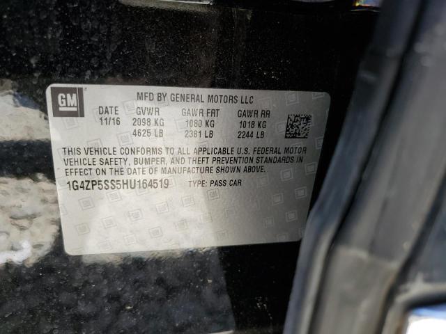 1G4ZP5SS5HU164519 - 2017 BUICK LACROSSE ESSENCE BLACK photo 12