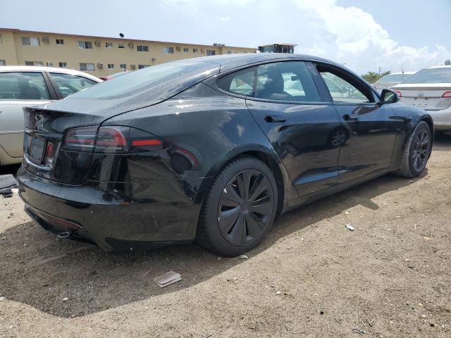 5YJSA1E50NF476337 - 2022 TESLA MODEL S Սև լուսանկար 3
