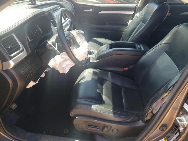 5TDJKRFH4GS258139 - 2016 TOYOTA HIGHLANDER XLE GRAY photo 7