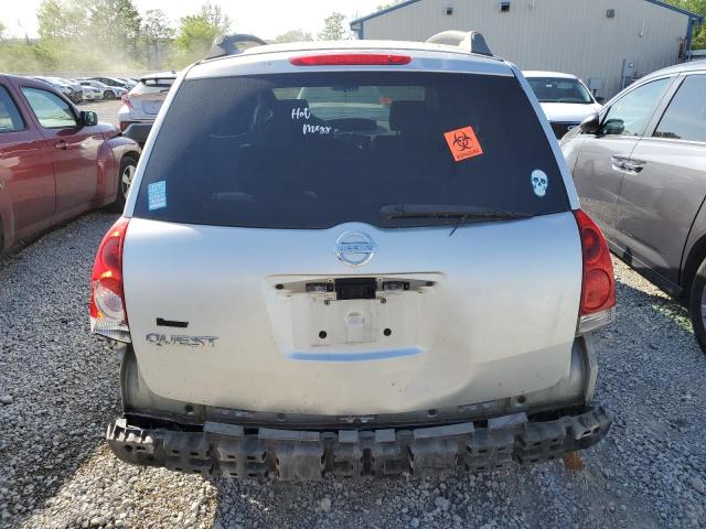 5N1BV28U75N134927 - 2005 NISSAN QUEST S SILVER photo 6