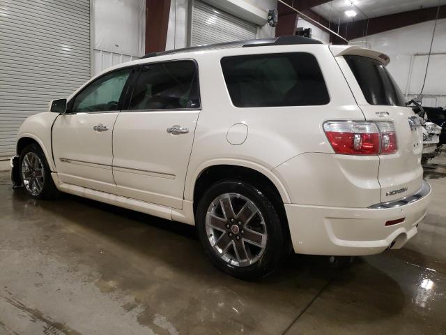 1GKKVTED3CJ390067 - 2012 GMC ACADIA DENALI WHITE photo 2