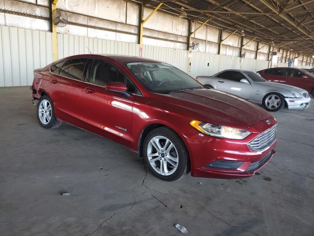 3FA6P0LU1JR268292 - 2018 FORD FUSION SE HYBRID RED photo 4