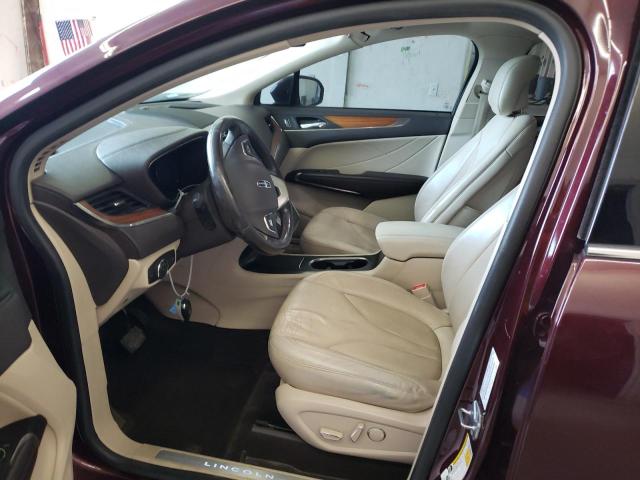 5LMCJ2D96HUL27790 - 2017 LINCOLN MKC SELECT 勃艮第红 照片 7