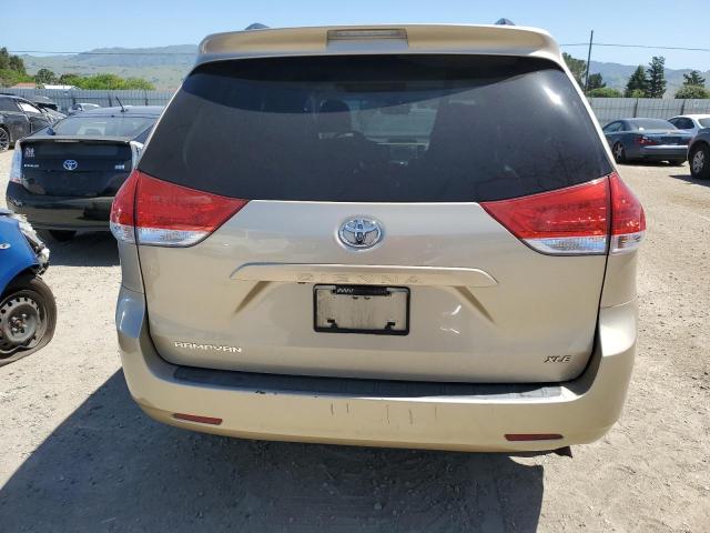 5TDYK3DC0BS135692 - 2011 TOYOTA SIENNA XLE GOLD photo 6