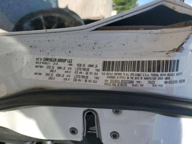 3C6UR5DL3EG223880 - 2014 RAM 2500 SLT თეთრი ფოტო 13