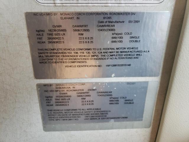 1RF12061322015140 - 2002 ROADMASTER RAIL DYANASTER BROWN photo 10