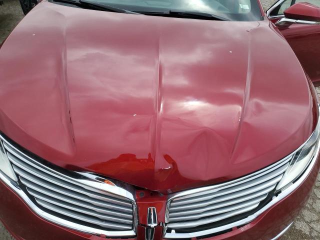 3LN6L2G98GR631974 - 2016 LINCOLN MKZ RED photo 11