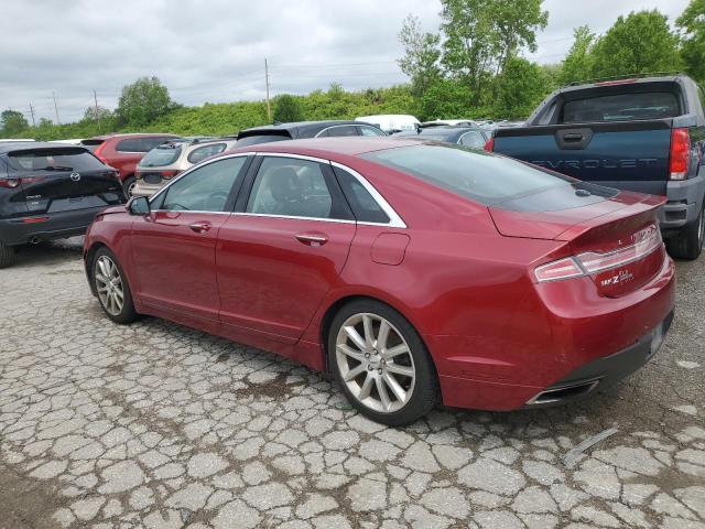 3LN6L2G98GR631974 - 2016 LINCOLN MKZ RED photo 2