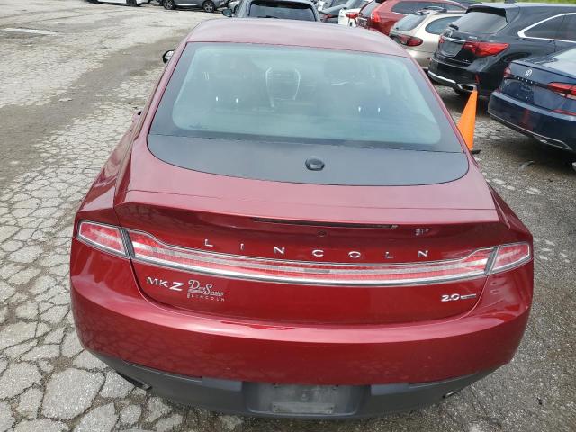 3LN6L2G98GR631974 - 2016 LINCOLN MKZ RED photo 6