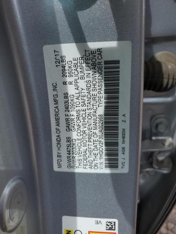 1HGCV2F30JA002968 - 2018 HONDA ACCORD SPORT SILVER photo 12