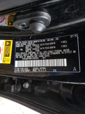 5TDJKRFH6FS189162 - 2015 TOYOTA HIGHLANDER XLE Qara foto 13