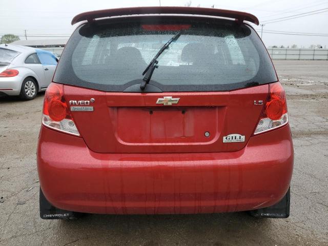 KL1TD66658B022700 - 2008 CHEVROLET AVEO BASE RED photo 6