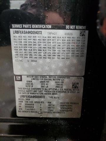 LRBFXASA4HD094372 - 2017 BUICK ENVISION PREFERRED BLACK photo 12