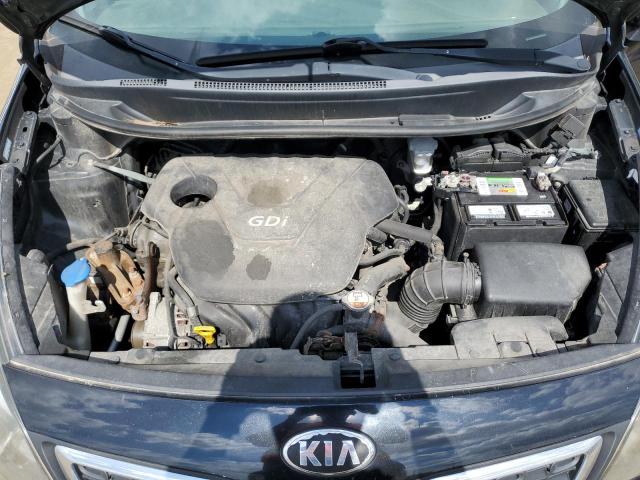 KNADN4A32D6150713 - 2013 KIA RIO EX BLACK photo 11