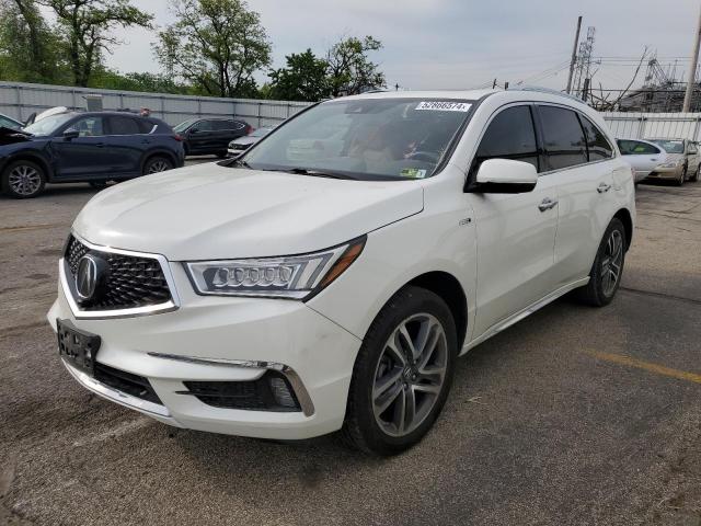 5J8YD7H70KL001198 - 2019 ACURA MDX SPORT HYBRID ADVANCE WHITE photo 1