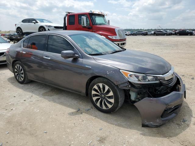 JHMCR6F30HC018997 - 2017 HONDA ACCORD HYBRID GRAY photo 4