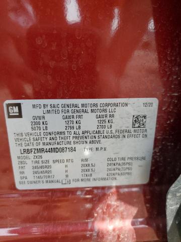 LRBFZMR44MD087184 - 2021 BUICK ENVISION PREFERRED Qırmızı foto 13