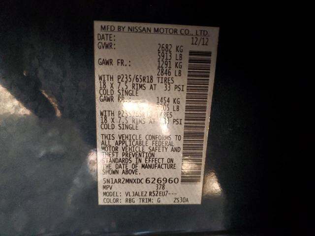 5N1AR2MNXDC626960 - 2013 NISSAN PATHFINDER S BLUE photo 13