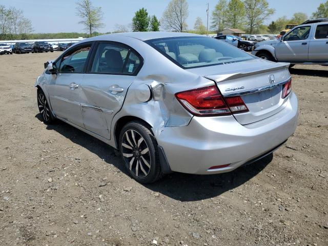 2HGFB2F99FH503134 - 2015 HONDA CIVIC EXL ვერცხლისფერი ფოტო 2