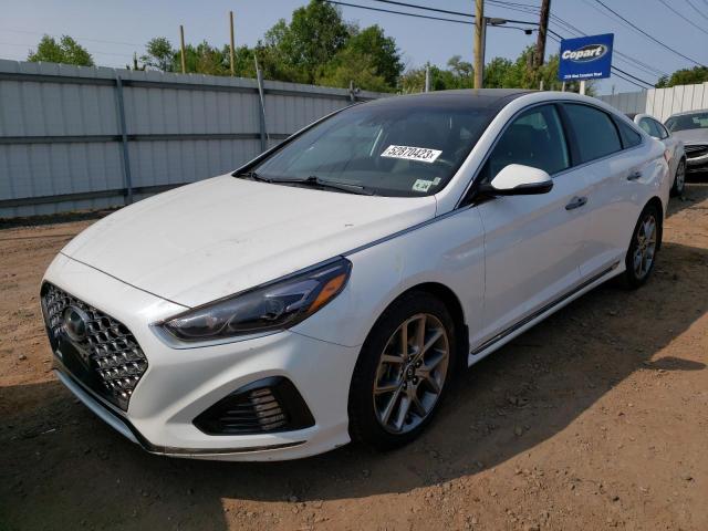 5NPE34AB7KH785577 - 2019 HYUNDAI SONATA LIMITED TURBO WHITE photo 1