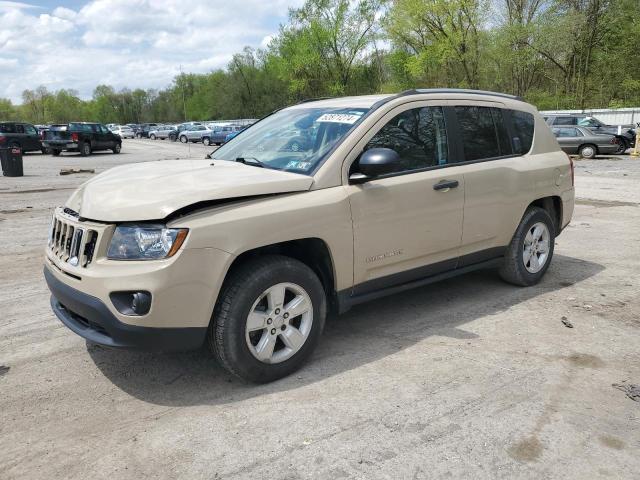 1C4NJCBA9HD137663 - 2017 JEEP COMPASS SPORT TAN photo 1