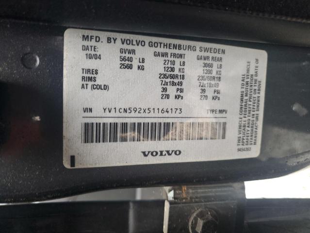 YV1CN592X51164173 - 2005 VOLVO XC90 GRAY photo 14