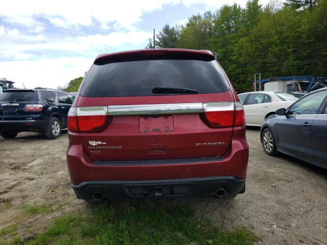 1C4SDJET4DC645860 - 2013 DODGE DURANGO CITADEL BURGUNDY photo 6