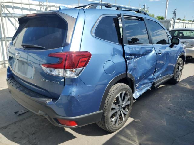 JF2SKASCXKH479081 - 2019 SUBARU FORESTER LIMITED BLUE photo 3