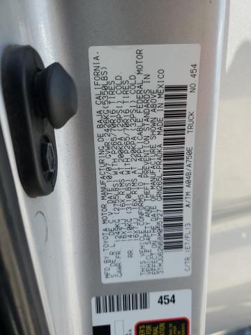 3TMJU62N68M055727 - 2008 TOYOTA TACOMA DOUBLE CAB PRERUNNER GRAY photo 12