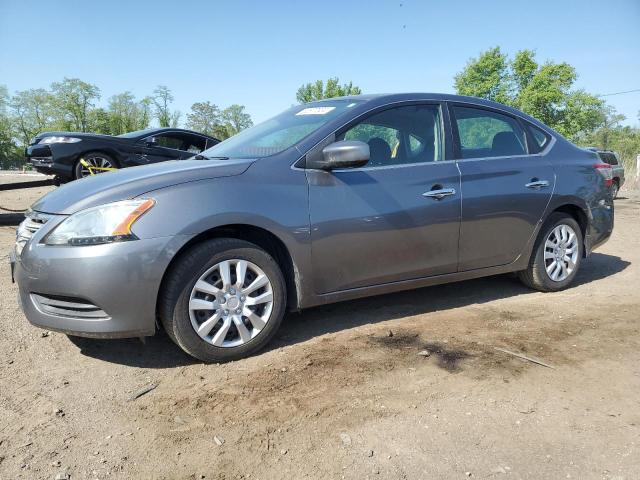 3N1AB7APXFL673377 - 2015 NISSAN SENTRA S SILVER photo 1