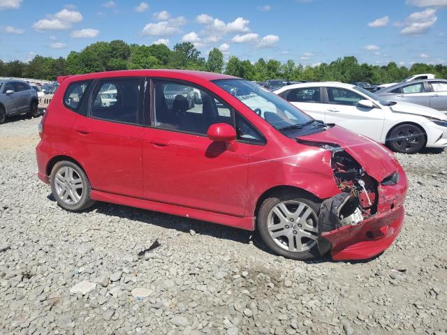 JHMGD38667S026466 - 2007 HONDA FIT S RED photo 4