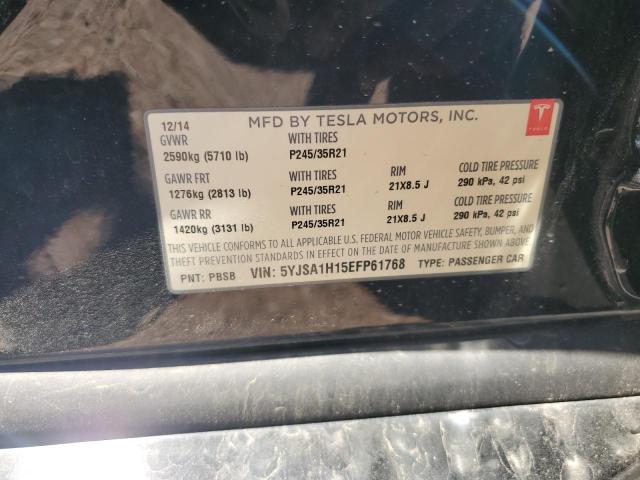 5YJSA1H15EFP61768 - 2014 TESLA MODEL S Qara foto 12