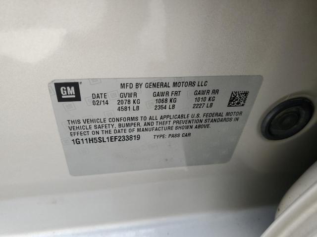 1G11H5SL1EF233819 - 2014 CHEVROLET MALIBU LTZ BEIGE photo 12