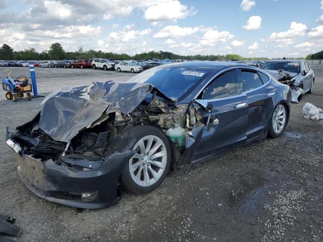 5YJSA1E15HF225220 - 2017 TESLA MODEL S GRAY photo 1