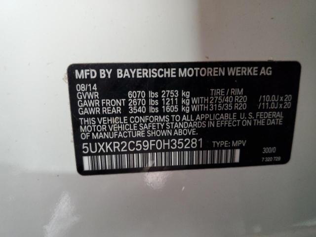 5UXKR2C59F0H35281 - 2015 BMW X5 SDRIVE35I WHITE photo 13