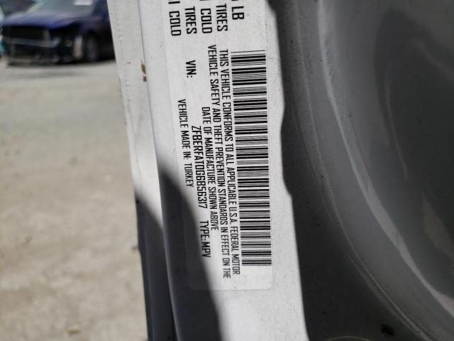 ZFBERFAT0G6B56317 - 2016 RAM PROMASTER თეთრი ფოტო 13