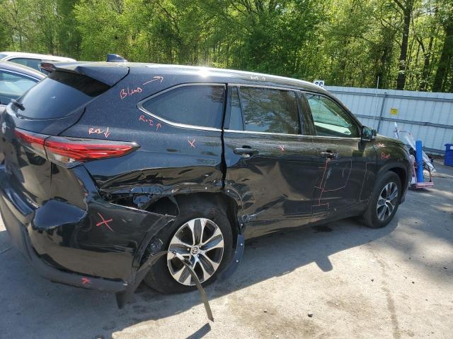 5TDGZRBH2NS569500 - 2022 TOYOTA HIGHLANDER XLE BLACK photo 3