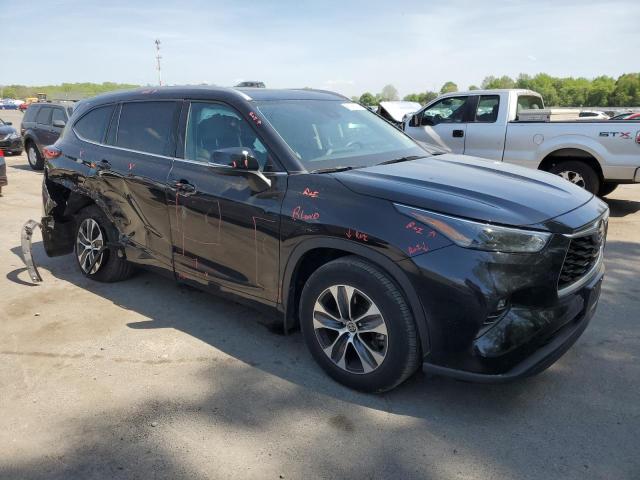 5TDGZRBH2NS569500 - 2022 TOYOTA HIGHLANDER XLE BLACK photo 4
