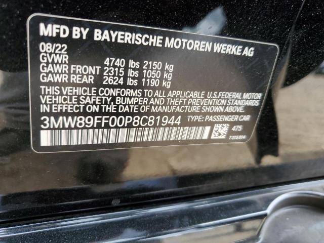 3MW89FF00P8C81944 - 2023 BMW 330XI BLACK photo 12